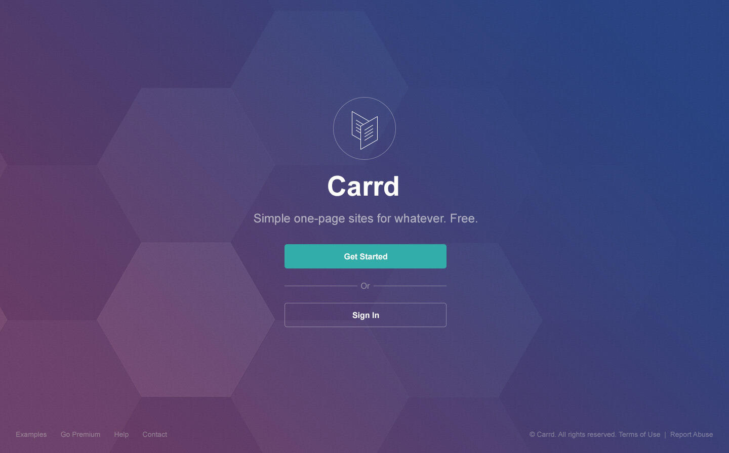 Landing page mockup