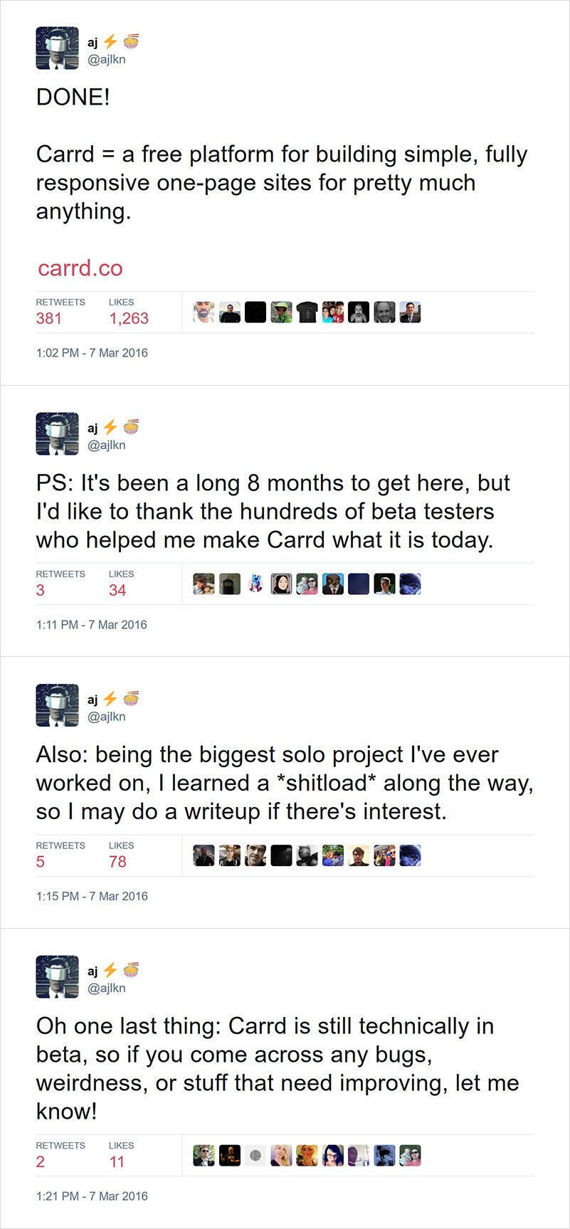 @ajlkn launch tweets